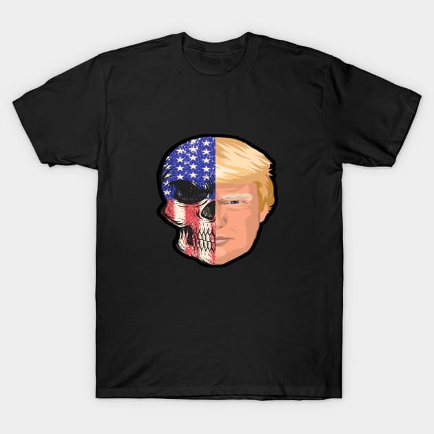 TRUMP skull T-Shirt by DZCHIBA